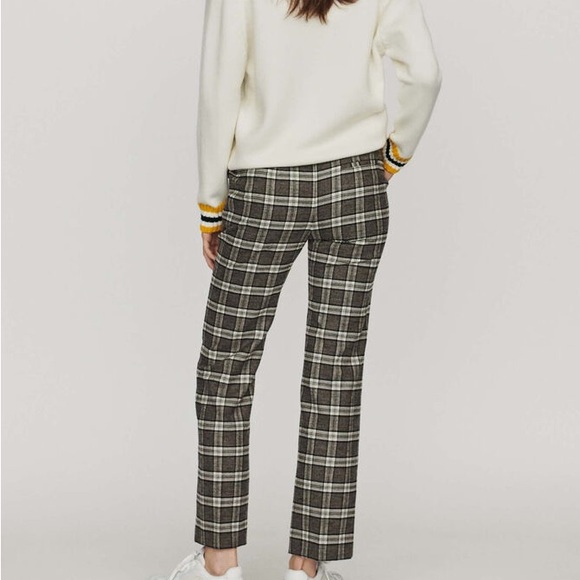 MAJE Carreaux Prity plaid wool blend pants (French size 38) - Picture 4 of 9